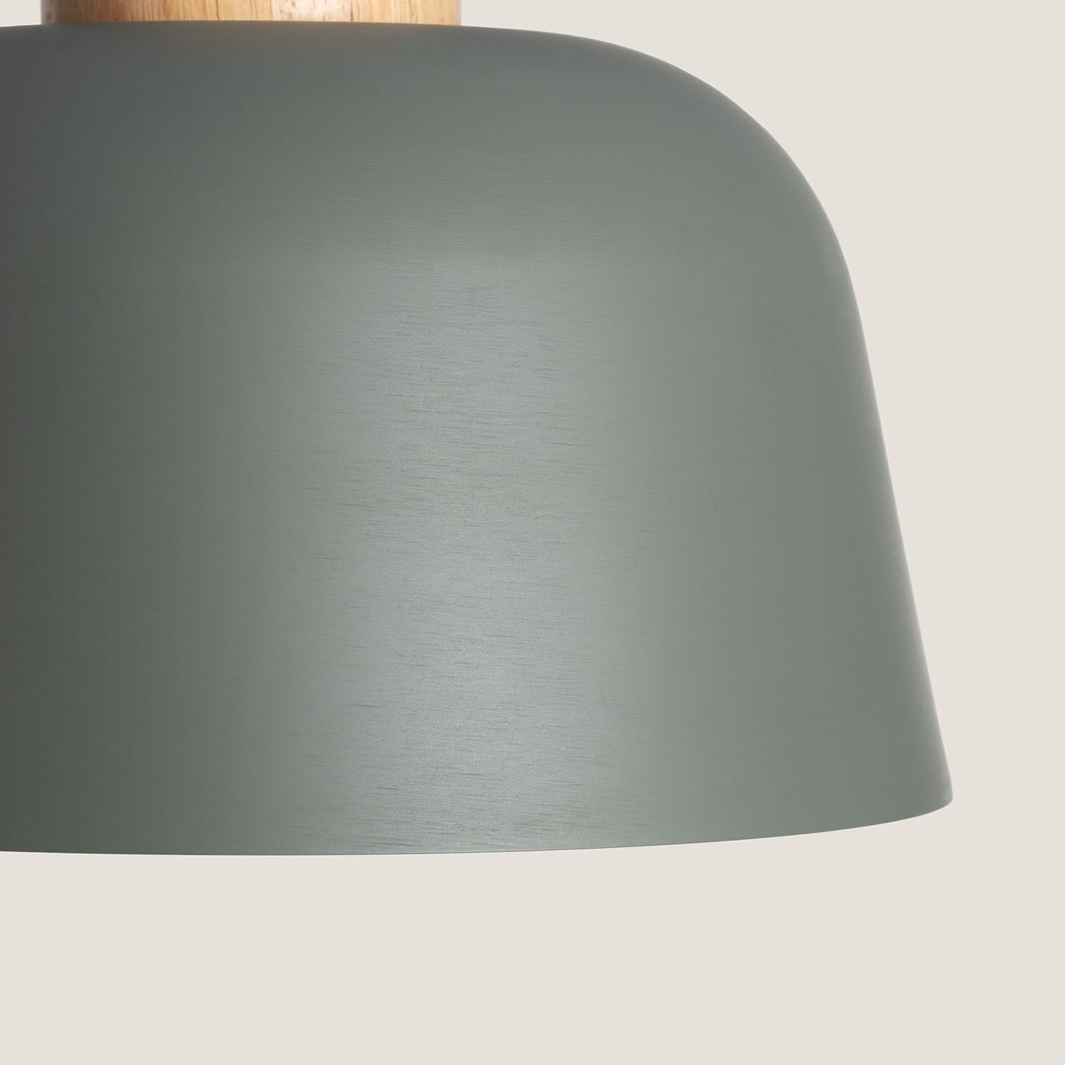 LEDKIA Lámpara Colgante Metal y Madera Wawak Verde Celadón