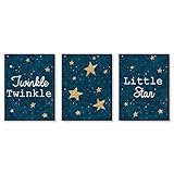 Big Dot of Happiness Twinkle Twinkle Little Star - Baby Boy Nursery Wall Art and Kids Room...