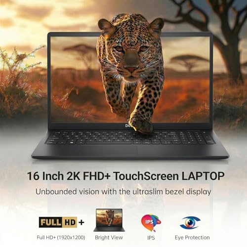 Image of Dell Inspiron 16 2K Touchscreen Laptop - AMD Ryzen 7 7525U, 16GB DDR5, 2TB SSD, WiFi 6, USB-C, Backlit Keyboard, Copilot AI Key, Windows 11 - Ideal for Business & Students