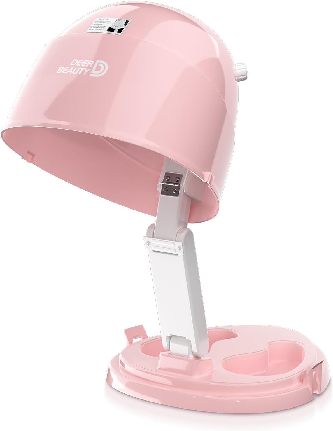 Bonnet Hair Dryer, 1875W Pro Style Bonnet with 3 Heating Settings, Professional Sit Under Hair Dryers for Women with Ceramic Tourmaline Technology, Portable Hair Dryer for Home & Salon (Pink)