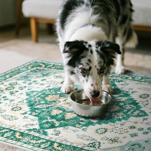 Image of Washable Pee Pads for Dogs, 2 Pack Reusable Puppy Training Pads 24 inchx18 inch Super Absorbent Waterproof Dog Training Pads, Non-Slip Potty Pads, Whelping Pads Litter Mat Green Medallion