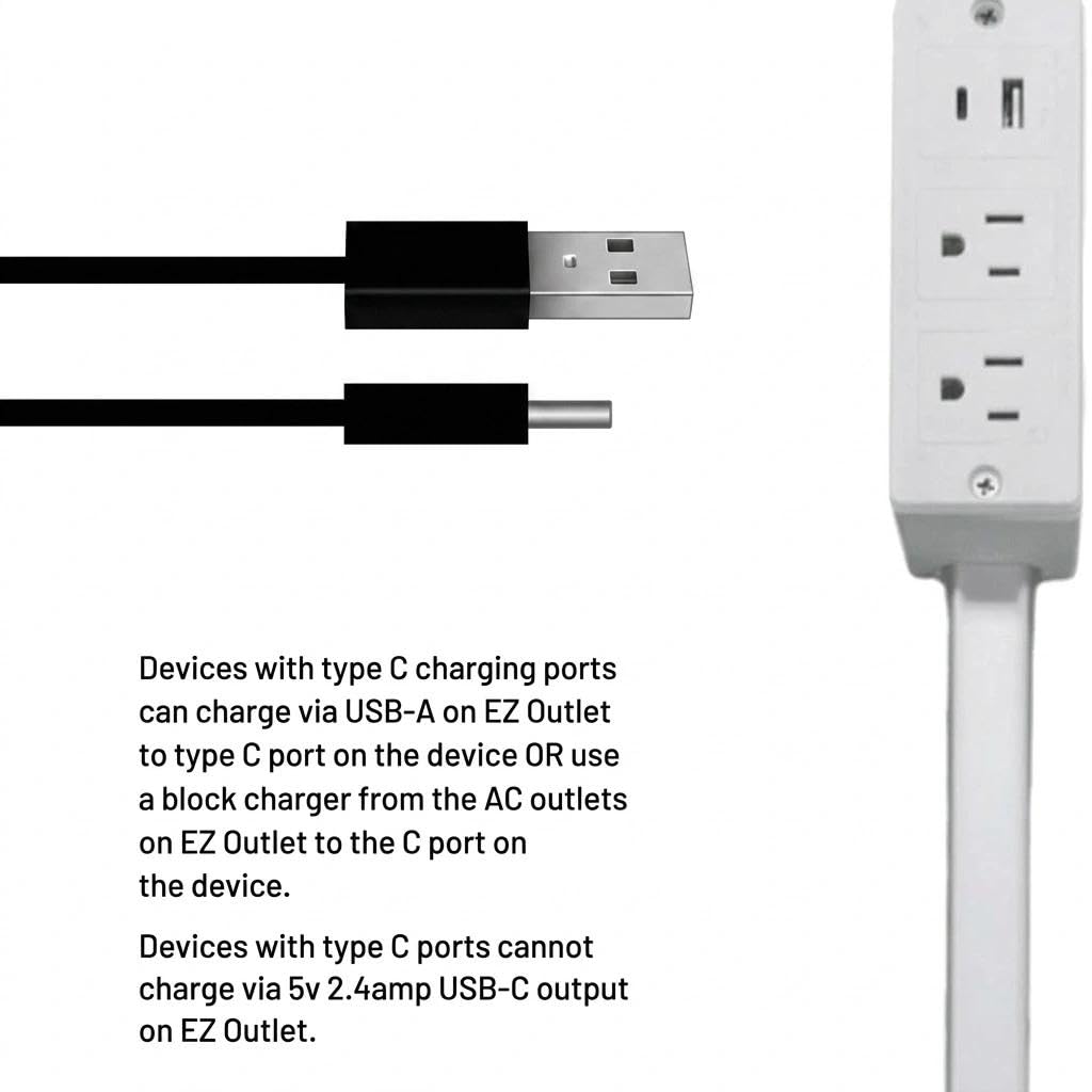 inia rallonge électrique Extensible et pivotante v1 USB-A/C 2 Prises