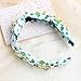 HIFANMM St Patrick's Day Headbands Green Shamrock Knotted Hair Bands for Women Girls, Alloy Clovers Green Gems White Hair Accessories, Wide Top Knot Irish Day Parade Party Decoration Hair Hoop 1Pcs