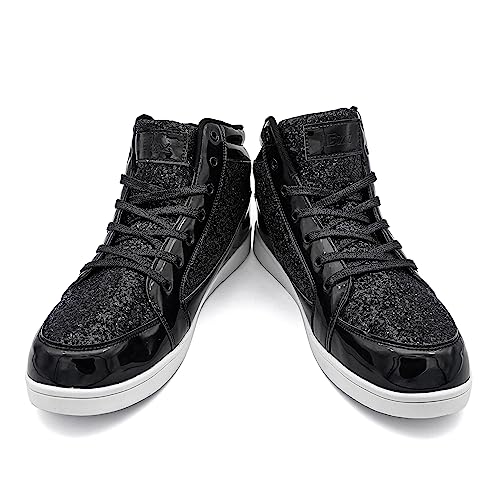 Image of IGxx Gold Shoes Sparkly Men Glitter Shiny Sequin Metallic Boots