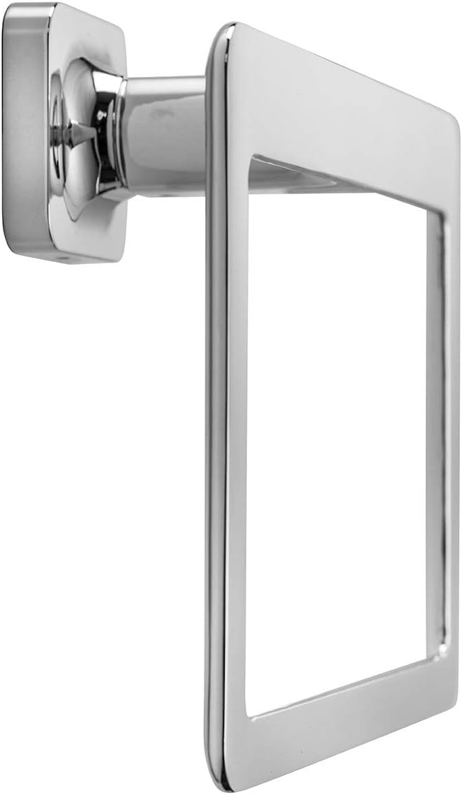 Croydex Flexi-Fix Easy to Fit Shoreditch Towel Ring with Zinc Alloy Construction, Chrome