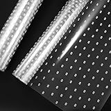 STOBOK Cellophane Wrap Roll | Unfolded Width 32 inch x 100 Ft White Dot Florist Paper Wrapper 3 Mil...