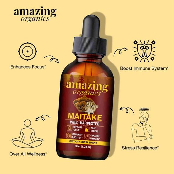 Maitake Mushroom Drops - Natural Wellness Enhancer, Easy-to-Use Extract, Vegan Friendly Maitake Mushroom Drops - Natural Wellness Enhancer, Easy-to-Use Extract, Vegan Friendly
