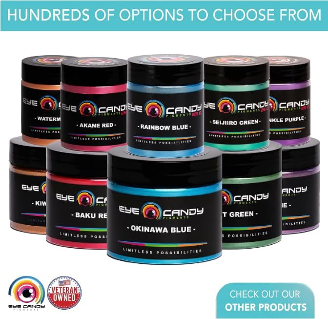 Eye Candy Pigments Premium Blue Mica Powder - Sora-IRO Blue (50gr) - for Epoxy, Resin, Soap, Paint, Woodworking, Acrylic Pouring, Bath Bombs, Fishing Lures - DIY Arts and Crafts Additive - Image 9