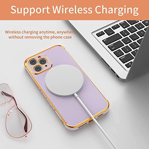 Tzomsze Case Designed for iPhone 11 Pro Max, Cute Girls Soft TPU Love Heart Pattern Luxury Plating Bumper Cases, Camera Lens Protection Lip & Shockproof Reinforced Corners Case Cover 6.5 inch-Purple