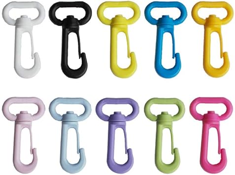 Plastic Swivel Snap Hooks Trigger Clips Rotary Swivel Backpack Belt Straps Buckles Lobster Clasp Garment Webbing Buckle Pack of 10 20MM