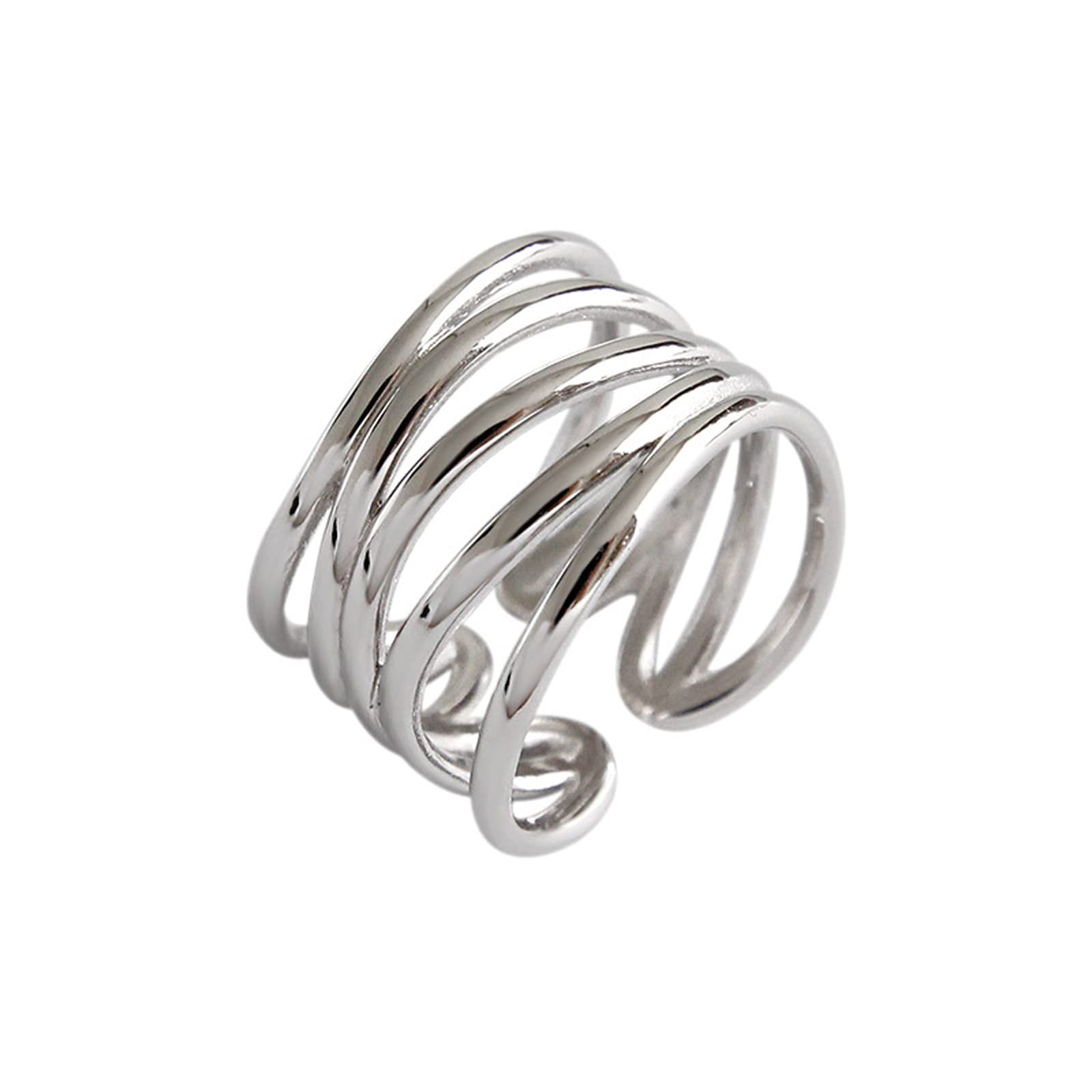 Real 925 Silver rings for women endless interweave fine Jewelry Large Adjustable Antique Rings Gift