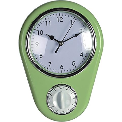 Reloj de pared para cocina de estilo retro con avisador de cocina Cover
