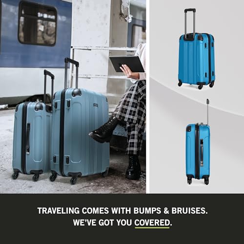 Kenneth Cole Reaction 5705046TL Out Of Bounds Lightweight Hardshell 4-Wheel Spinner Luggage, Teal, 20-Inch Carry On thumb #1
