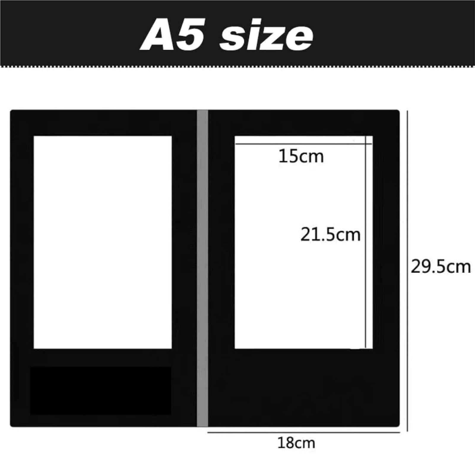 Portamenús LED, tamaño A4/A5, recargable, retroiluminado y con hojas | Piel sintética, hojas recargables, luz blanca, plegable para restaurantes, bares, cafeterías, establecimiento(4pages,A5)