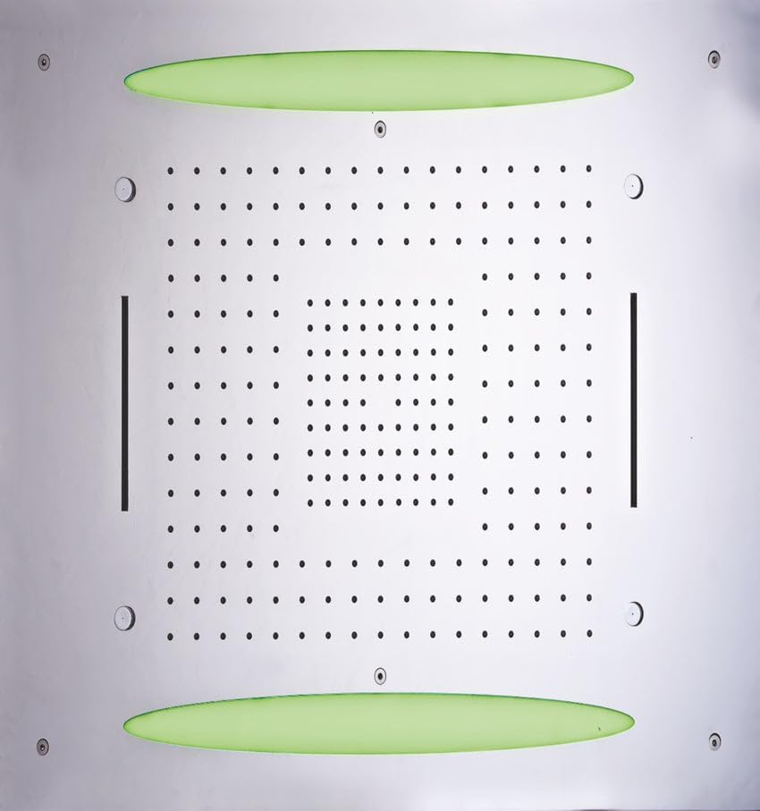 Aquieen 3 inlet rain and mist shower SS304 Ceiling Shower (32" x 24" Rain + Mist + Waterfall + LED)