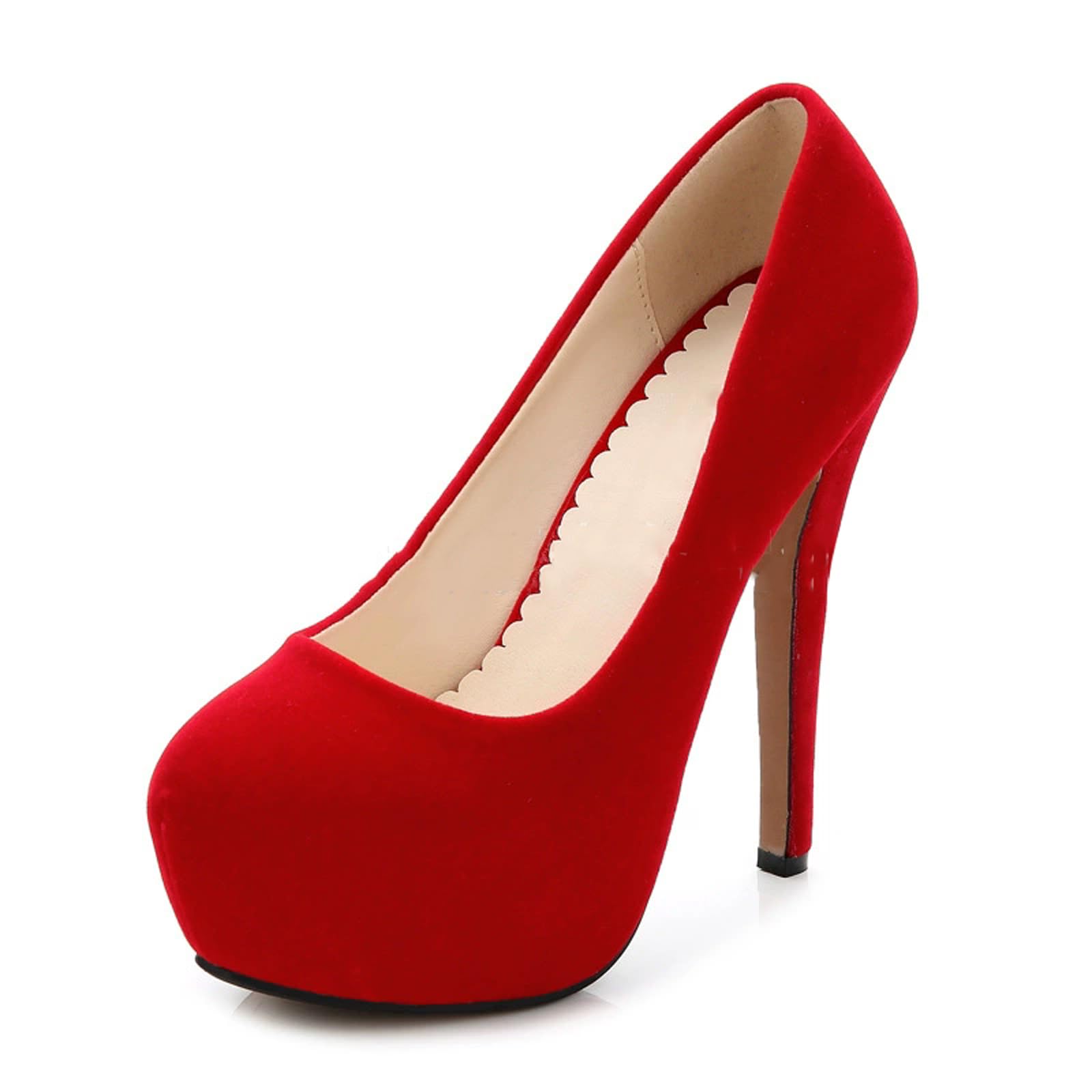 Tacchi Alti da 14 cm da Donna | Décolleté con Punta Tonda e Plateau per Matrimoni, Discoteche, Feste di Compleanno, anniversari e travestitismo