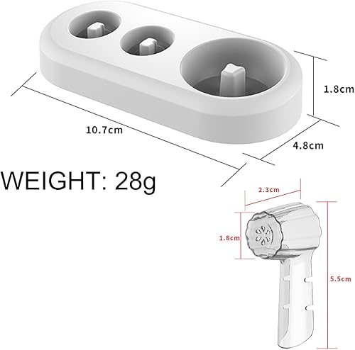 Miniatura 4 de CHOKMAX Soporte para cepillo de dientes eléctrico, base de soporte de repuesto compatible con cepillo de dientes Oral B y 2 cabezales de cepillo de