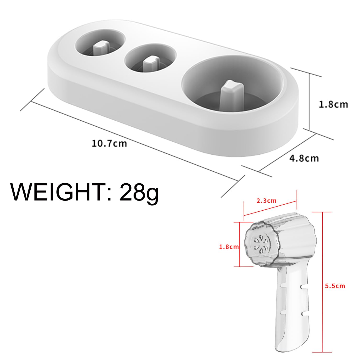 Xiciki 2Pcs Support Brosse à Dents Électrique + 4 Housses - Compatible Oral-B IO - Organisateur Salle De Bain