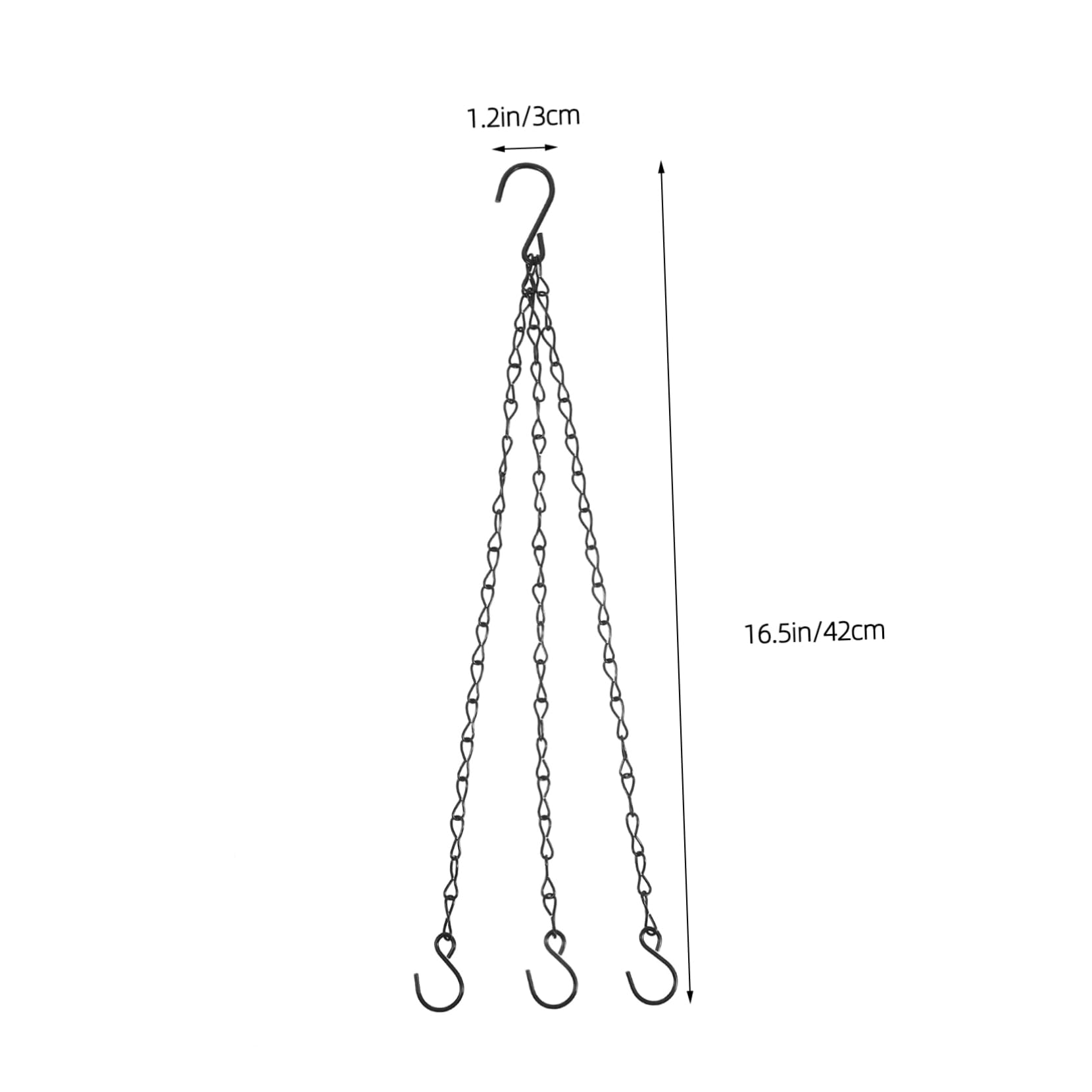 Levemolo Replacement Chain for Flower Pot High Load-Bearing Metal Hanging Chain for Garden Decor