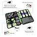 Accessory Organizer Bag Waterproof Portable Cable Organizer Bag,YUEMI Double Layers with Great Capacity Cable Organizer Bag Suitable for Travel/Houseware Storage/Business Office Stationery Storage