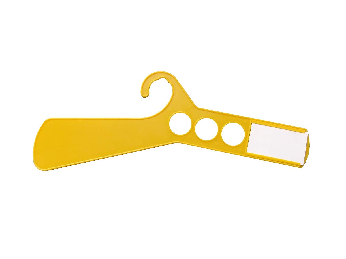 NAHANCO Stockroom Rail Dividers with Straight Body, Yellow (Pack of 25)