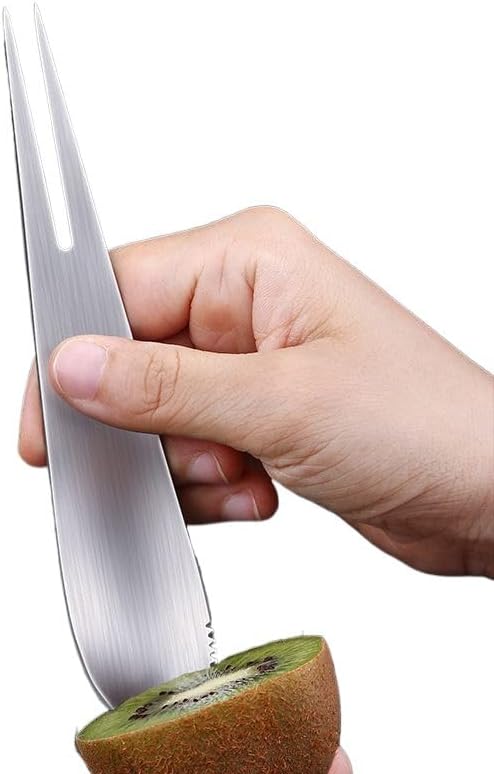 不锈钢刮泥勺餐具双头刮水果泥勺子 Stainless Steel Long handled soup spoons，Spoons,Meal spoon 刮果泥神器水果 Household Cleaning，Kitchen Storage Essentials