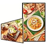❤【Contrôle sans fil haute vitesse】Cadre publicitaire mural avec module Wi-Fi intégré, pilotable via application mobile ou ordinateur portable (Windows). À portée, un simple clic suffit pour actualiser le contenu publicitaire. Fini les procédures fastidieuses ! Répondez instantanément à la demande du marché et optimisez votre audience.