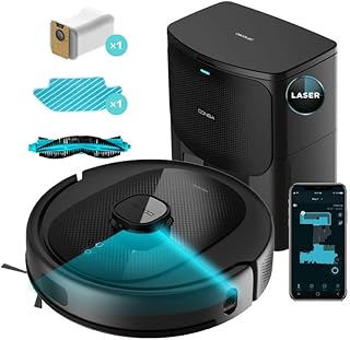 Cecotec Robot Aspirador Conga 8290 Power Ultra Home Genesis, 280 min de autonomía, 7000 Pa,Laser, Base Autovaciado, Bolsa 3 L, 4 en 1: Barre, aspira, friega y Pasa la mopa. App
