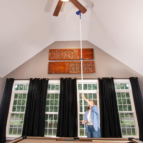 Image of UngerConnect and CleanMicrofiberCeiling FanDuster,Household CleaningSupplies,Reusable and MachineWashableSleeve Compatible with ThreadedPoles for HigherAccess 2inch Brush Thickness(Pack of 6)