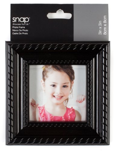 Snap Black Rope Embossed Tabletop Frame, 3 by 3-Inch