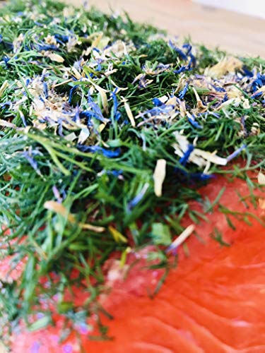 Graved Lachs (gebeizter Lachs) Nordic Arctic mit Aquavit , nordischen Gewürzen, frischem Dill und Kornblumen 300g ✔ Mit frischen Kräutern und Bio Zitrusfrüchen in eigener Manufaktur hergestellt Cover