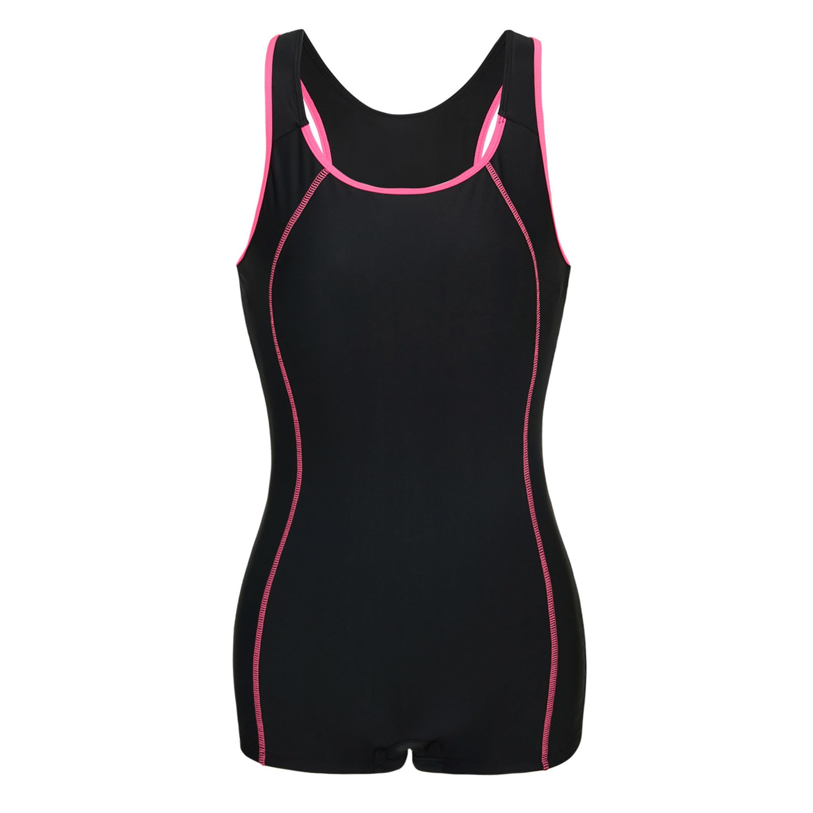 Bañador Mujer Una Pieza Deportivo Natacion con Pierna Traje de Baño Bañadores Piscina Ropa de Baño Reductor Espalda Abierta Monokini Playa Vacaciones Verano Swimsuit