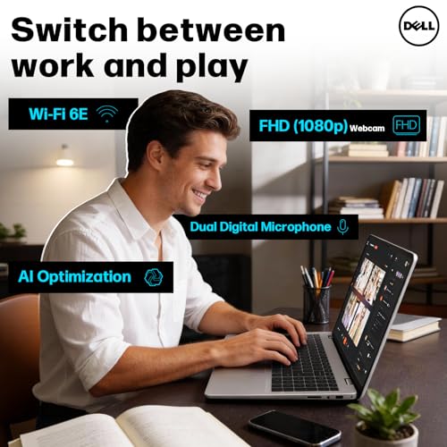 Image of Dell 16 Inch Business Touchscreen Laptop Computer, Core 7 150U(Up to 5.4 GHz), 16 inch FHD+, 32 GB DDR5 5200 MT /s, 1 TB SSD, Backlit KB, Fingerprint Reader, Copilot AI, WiFi 6E, FHD Webcam, Windows 11 Pro