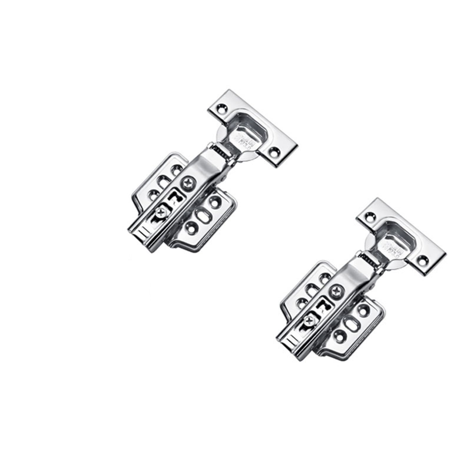 Window Hinge 2/10PCS Stainless Steel Cabinet Hinges Soft Closing Hydraulic Door Hinge Damper Concealed with Screws for Cabinet, Door, Window(Inset - 2PCS)