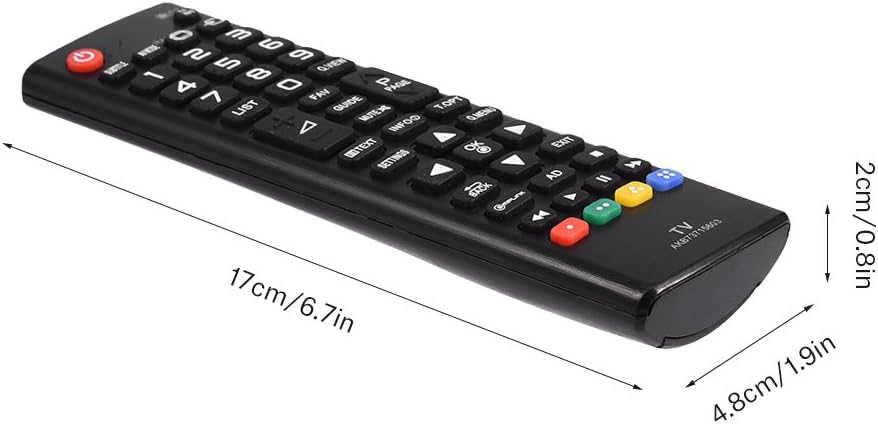 Dimensions of the Zerone AKB73715603 Universal Remote Control