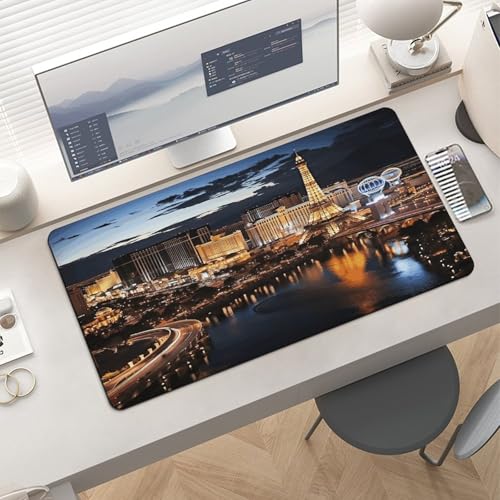 Las Vegas Night View Desk Pad Large Office Desk Mat miniatura 6