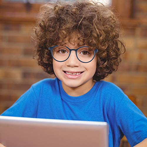 Image of Square Blue Light Blocking Glasses 2 Pack for Kids Clear Computer Blocking Glasses For Boys Girls Age 3-12