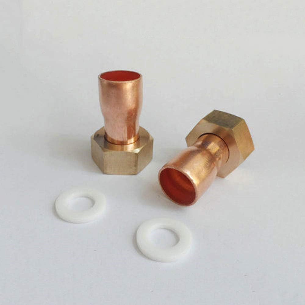 1pc 1/2" 3/4" 1" 2" Female x 12.7 15 16 22 28 35 42mm End Feed Cup Connector Copper Plumbing Fitting for Air Condition(NO11)