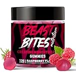 Creatine Monohydrate Gummies for Men & Women - 5g of Creatine Monohydrate per Serving - Sugar Free,Vegan, Raspberry Flavor, 135 Count.