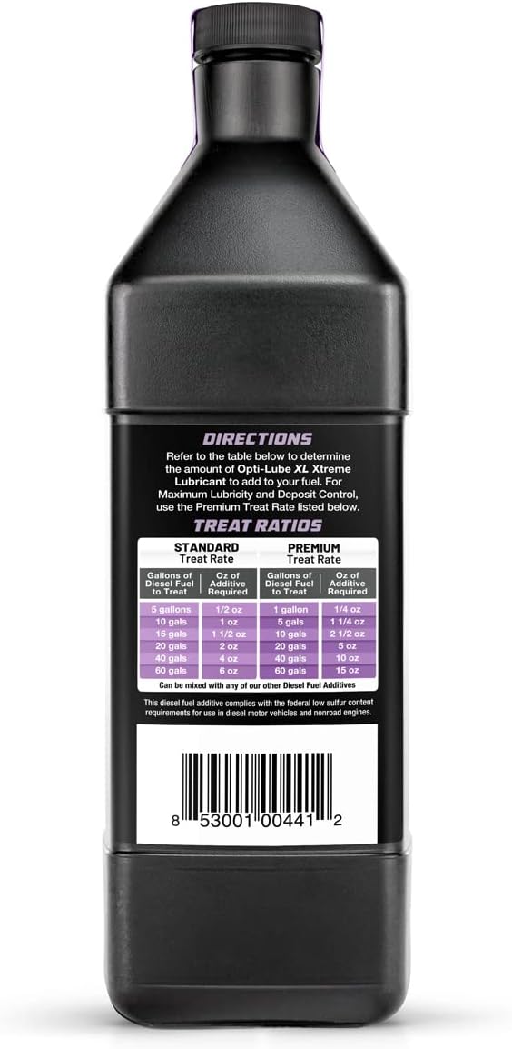 Opti-Lube XL Xtreme Lubricant Diesel Fuel Additive: Each Quart Treats up to 320 Gallons (2 Quart Pack (Treats 640 Gallons))