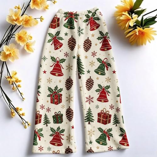 Christmas Pajama Pants Women Flannel Plaid Graphic Baggy Wide Leg Pants | Christmas Sleepwear 2026, Flannel, Plaid, Festive, Warm, Winter, Lounge Wear, Sleep, Lounging, Holiday, Family, Guest, Petite - image 3