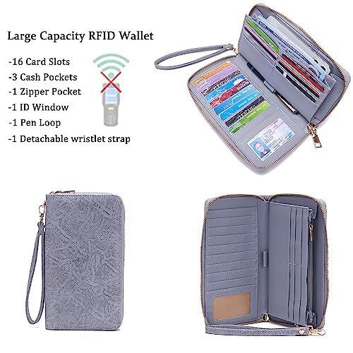 Image of Women Large Crossbody Bags Ladies Satchel Shoulder Handbags Purse and Wallet Set for Women Totes Hobo Purses