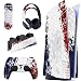 playvital Skin für ps5 Konsole Standard Disc Edition,Decal Sticker Aufkleber Vinyl-Skin Schutzfolie für ps5 Konsole,Controller,Ladestation,Headset,Medienfernbedienung-(Impression Frankreich-Flagge)