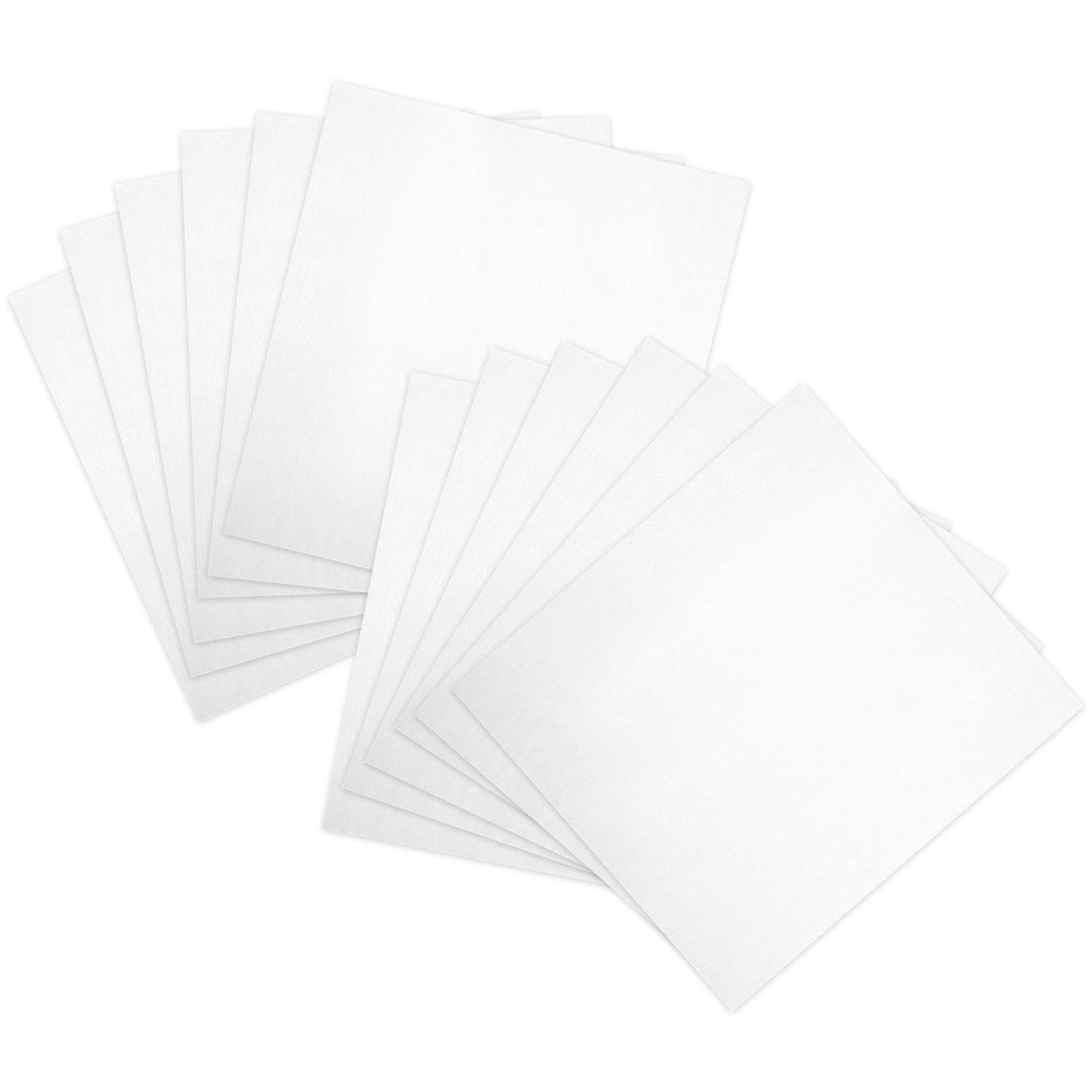 Miralith 12 Pcs Adhesive Double-Sided Patches Square Bondaweb, Washable Stretchable Iron On Fusible Interfacing Web Adhesive Paper for Cloth, Bag, Wood, Cardboard, Bondaweb for DIY Applique