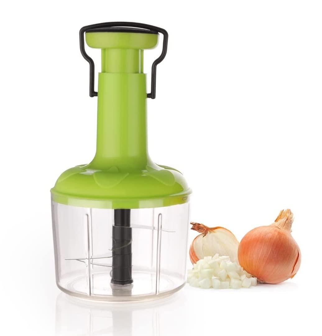 Shoppee Hand vegetable chopper, Unbreakable plastic body. Chops all vegetables