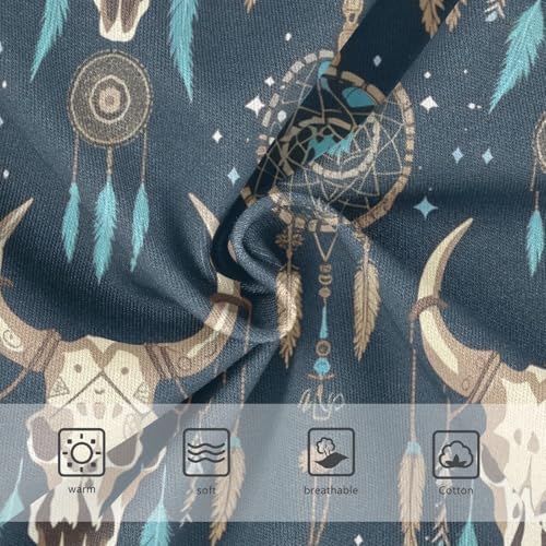 Wusikd Bull Skull Horns Girls' Underwear Cotton Dream Catcher Girls Briefs Soft Toddler Underwear 2T3