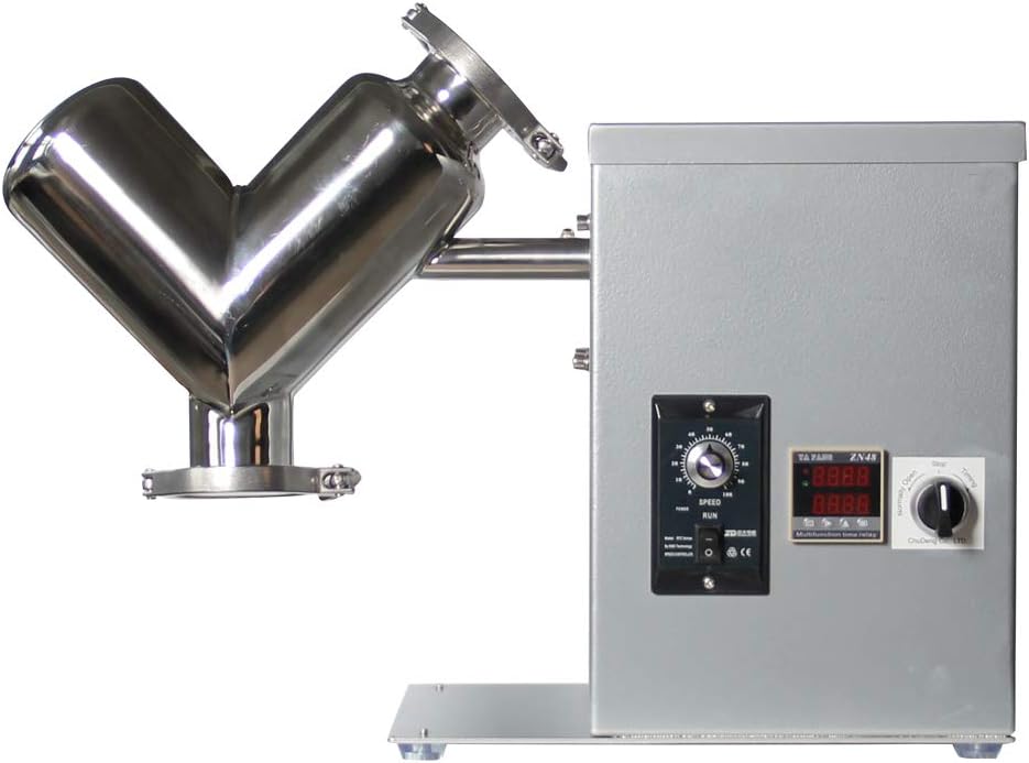 2L Lab Shear V Type Dry Powder Mixer, Mixing Machine for Powder, 304 Stainless Steel Blender Blending Machine, CE Certification