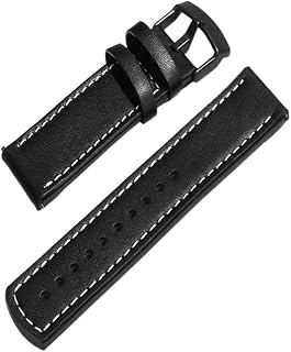 KGFDSGDS Correa de reloj deportiva de piel auténtica de 0.945 in, color negro y marrón (color: marrón, tamaño: 0.945 in)