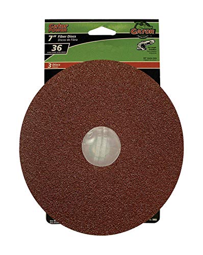Ali Industries 2004786 7 in. Fiber Sanding Disc 36 Grit - Pack of 3