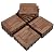 Yaheetech 27PCS Deck Tiles Interlocking Wood Composite Decking Flooring Patio Pavers Tiles Solid Wood and Plastic Indoor Outdoor 12 x 12" Brown